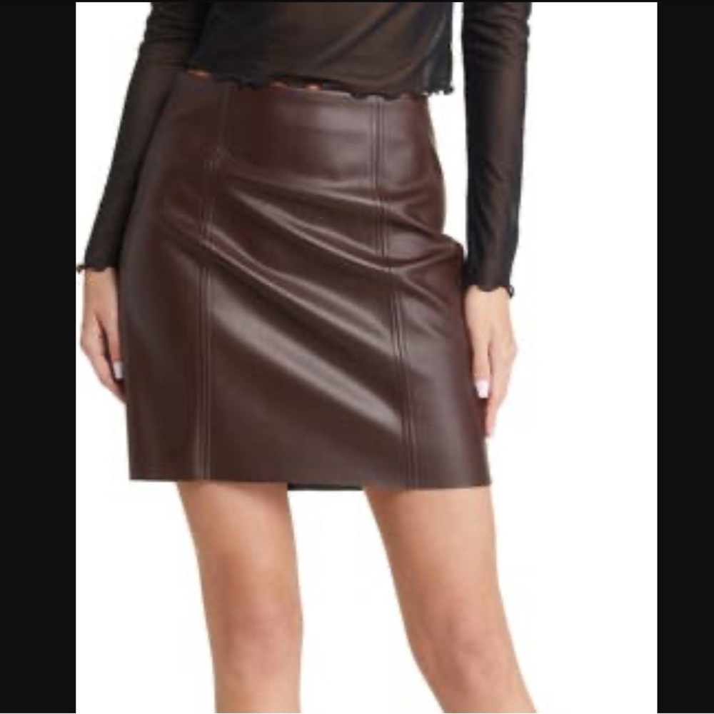 NWT Faux Leather Skirt